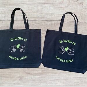 “Tu lucha es nuestra lucha” Your fight is our fight Lymphoma canvas tote bag